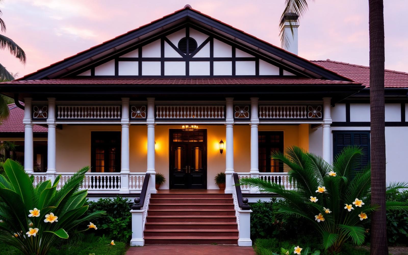 Restored 1920s Singapore Black-and-White colonial heritage clubhouse