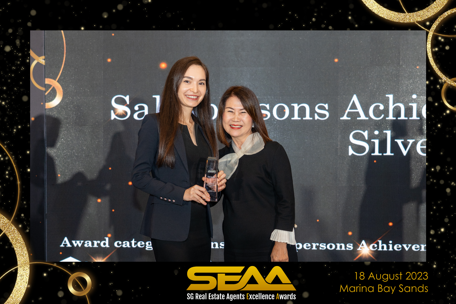 Sharon Jany receiving SEAA 2023 Salespersons Achievement Silver